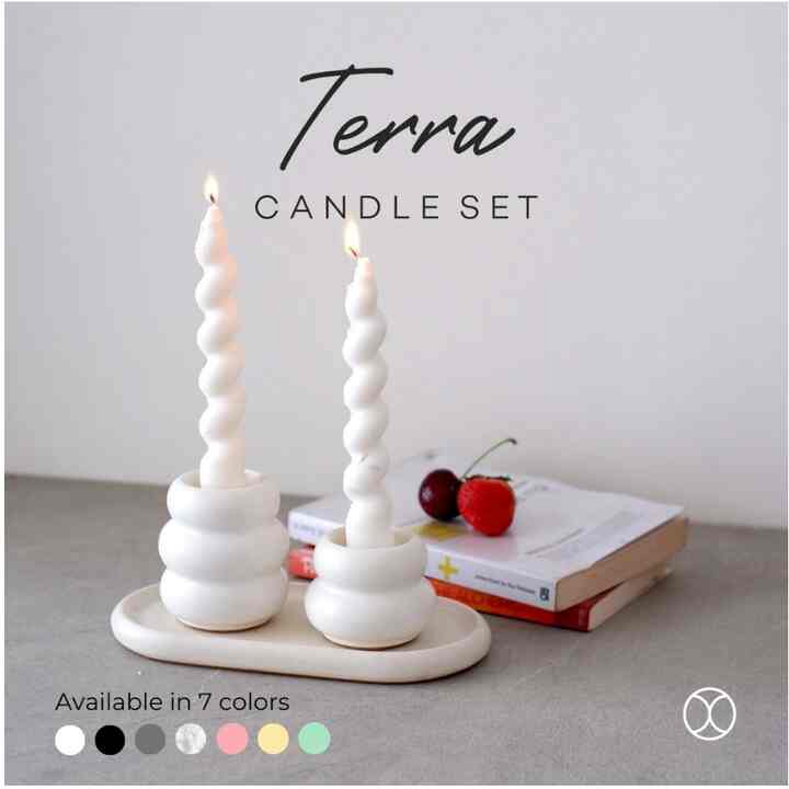 Candle & Tealight Holder Set Terra