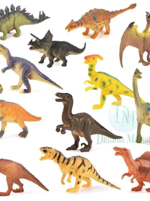 Dinosaurus Karet Mainan Edukasi Anak 12Pcs