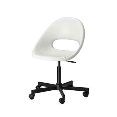 MALSKÄR / LOBERGET Kursi putar, putih/hitam