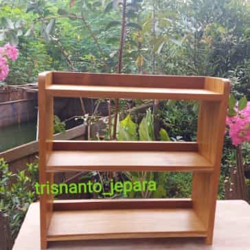 Rak Bumbu Kayu Jati Asli