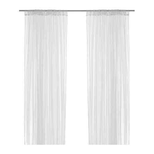 LILL, Vitrase, 1 pasang, putih, 280x250 cm