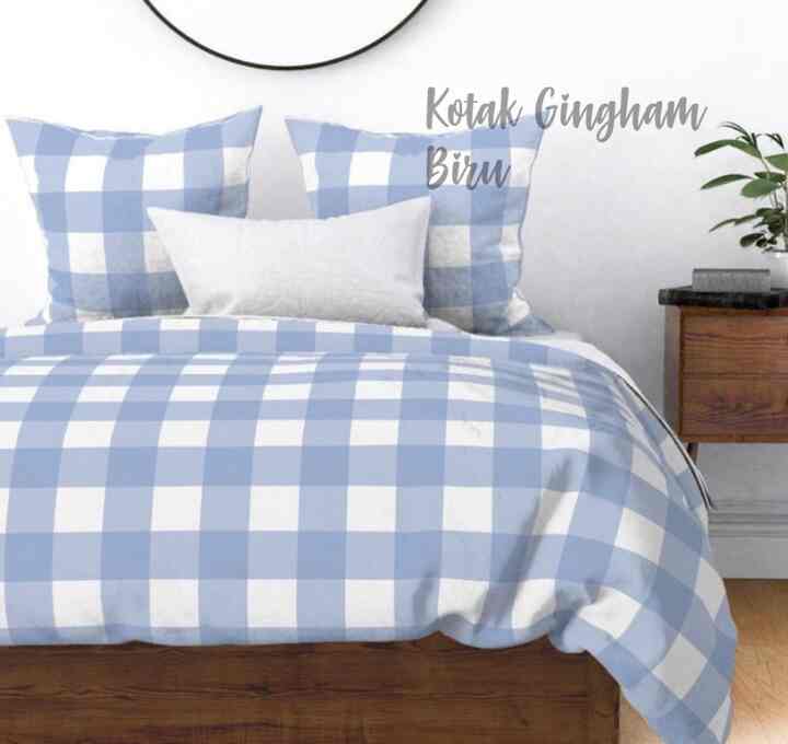 SPREI AESTHETIC MOTIF KOTAK KHAKI