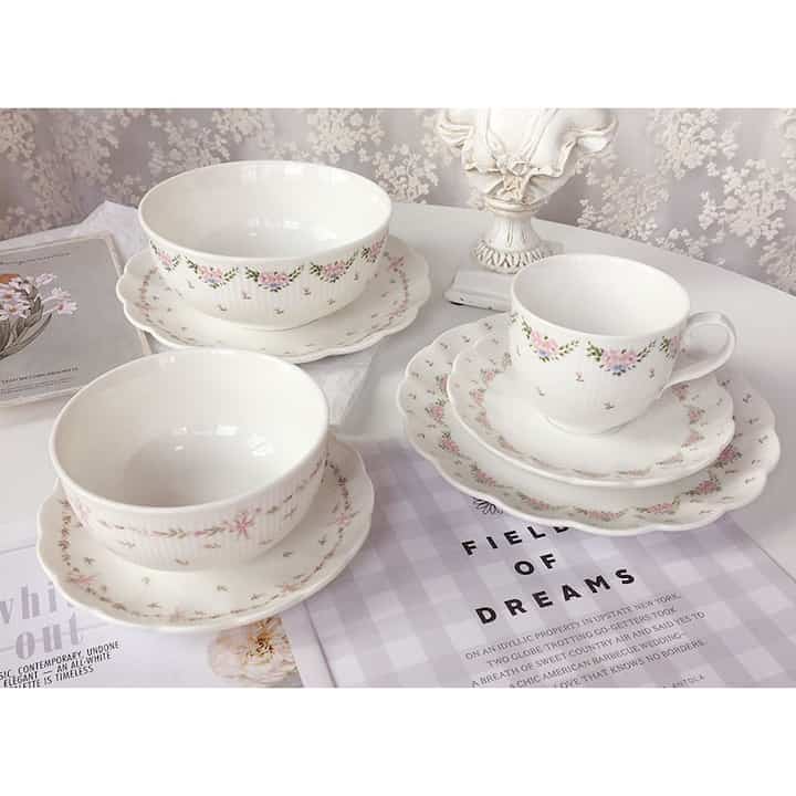 [Flowery Series] Cangkir Set Keramik