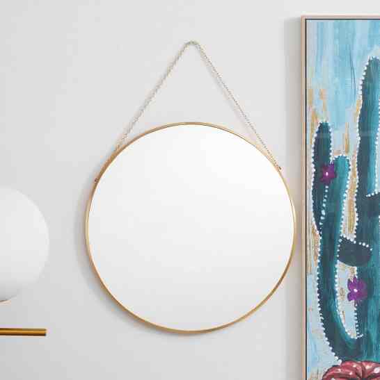 Cermin Dinding 60 Cm Bundar U28 - Gold