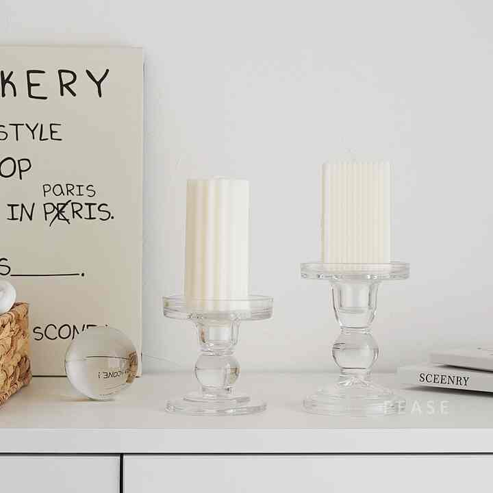 キャンドルスタンド クリア［2サイズ］
