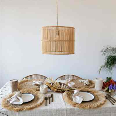 kap lampu rotan 36cm