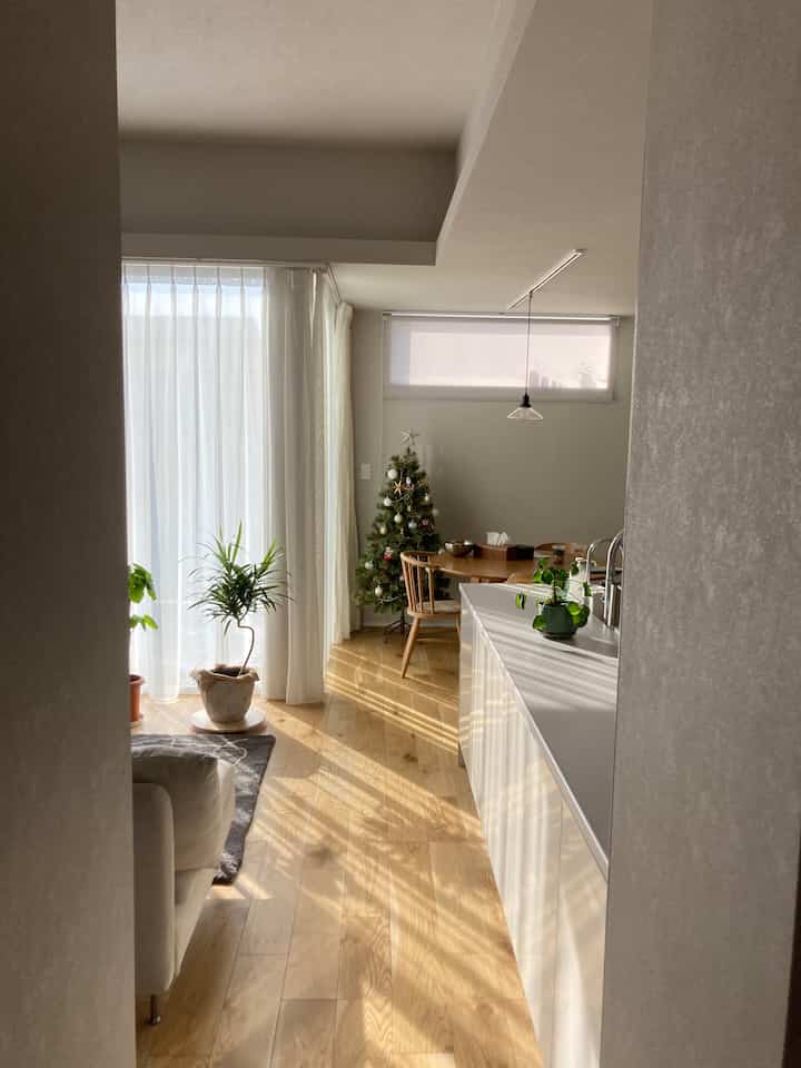 リビング入り口🚪

この直線の眺めすき🫶

朝は掃き出し窓から陽が入って
カーテンや観葉植物の影ができて
好き✨
#リビングルーム #リビング植物 #観葉植物 #キッチン #ダイニング #午前の風景