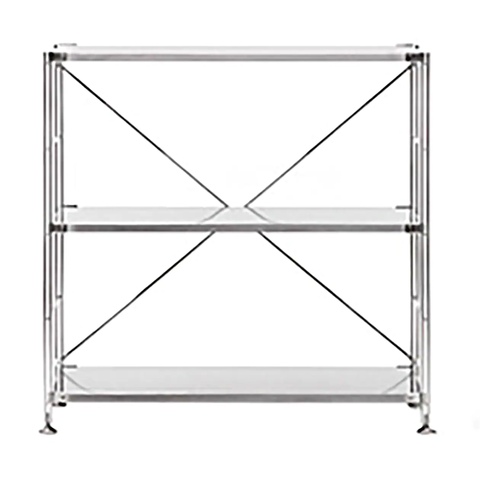 【無印良品】ステンレスユニットシェルフ ワイド小3段 無印良品 ステンレスユニットシェルフ ワイド 小［3色］ | 棚