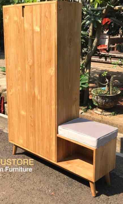 Lemari Sepatu Kayu Jati