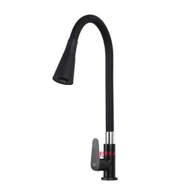 Kran Sink Tembok Flexible Black
