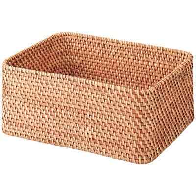 重なるラタン長方形バスケット［4サイズ］