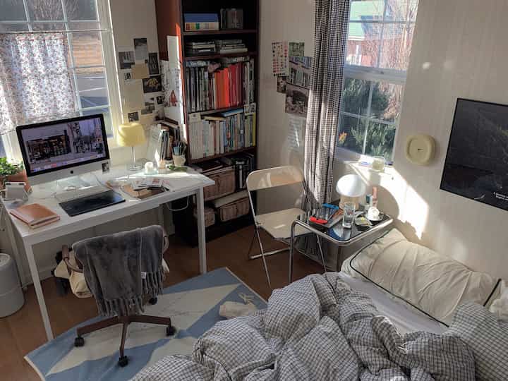 ARGYLE ニット ブランケット［3色］を使ったコーディネート 2