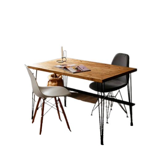 ダイニングテーブル 単品 異素材MIX スチール脚［3サイズ］