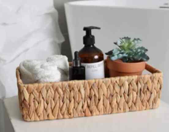 Long Tray Anyaman Enceng Rangka Besi