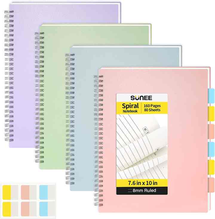 4 Pack Spiral Notebook