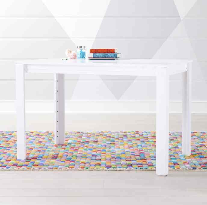 Large White Adjustable Kids Table