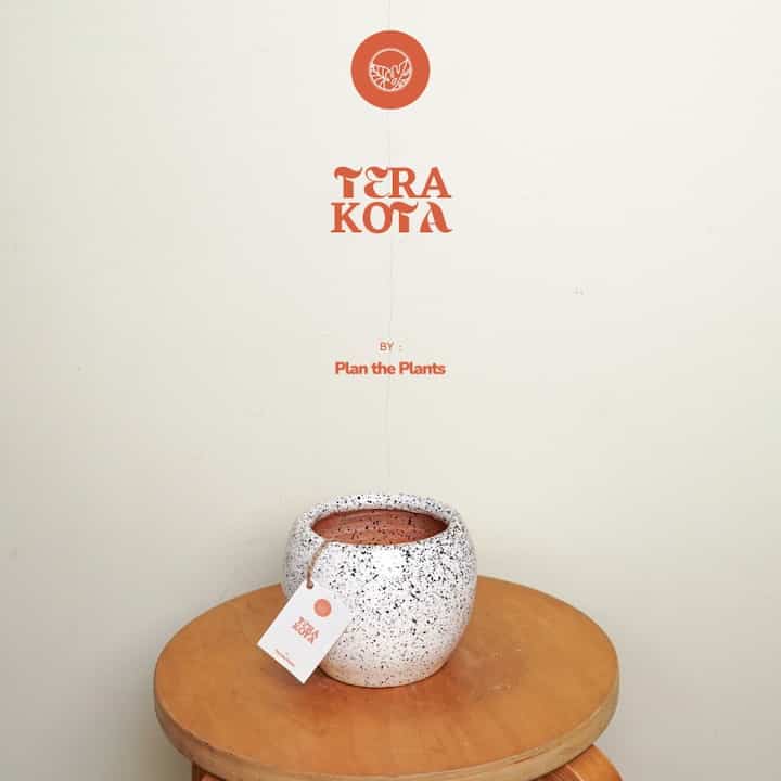 Pot Terakota Teraso Putih - D 18