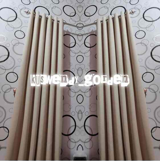 Gorden Blackout Polos 100x250 cm, Warna Krem
