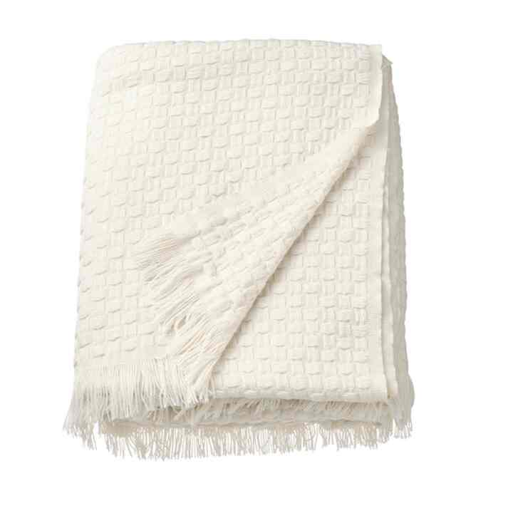 HORNMAL, Selimut kecil, putih pudar, 130x170 cm