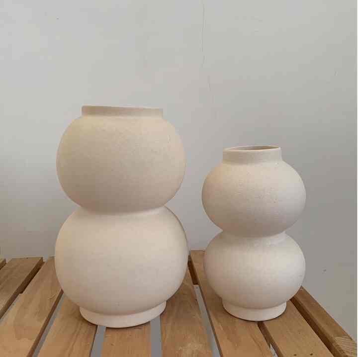 Vas Pot Tanaman Bunga Keramik, Bada