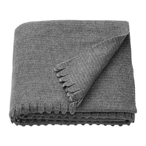 TJÄRBLOMSTER Penutup tempat tidur , abu-abu, 150x210 cm