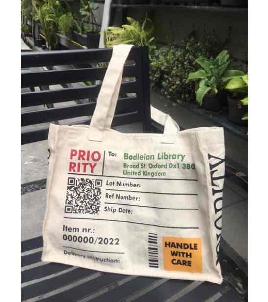 Tote Bag Kanvas Resleting - Bodleian Tote