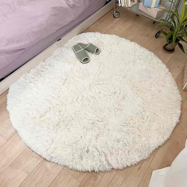 洗えるシャギーラグ puppie rug 円形 【2sie】 【2colors】