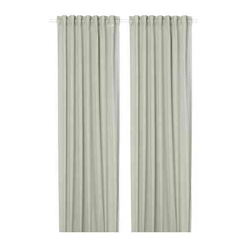 SILVERLÖNN Gorden tipis, 1 pasang, hijau muda, 145x250 cm