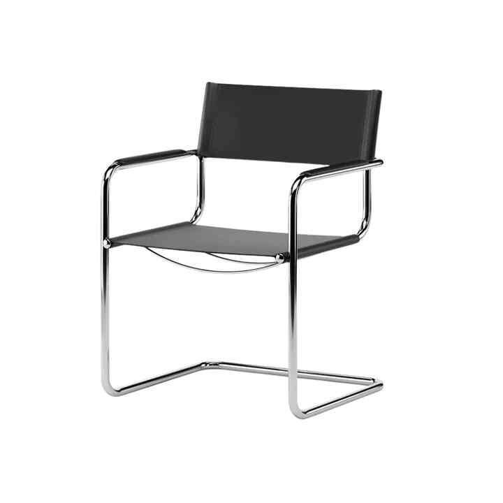 アームレスト スチール レザー チェア