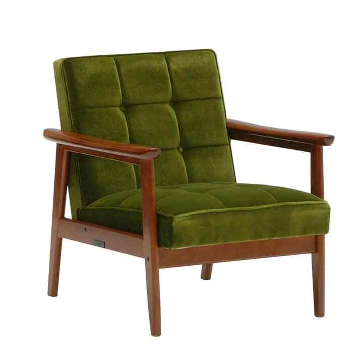 Kチェア 1シーター モケットグリーン