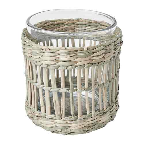 SLIPPRIG, Tempat lilin kecil, buatan tangan alang-alang