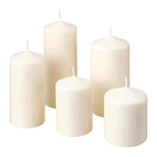 FENOMEN, Lilin blok tanpa aroma, set isi 5, alami