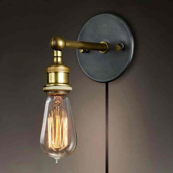 ブラケットライト 真鍮メッキ E26 LED対応 1灯