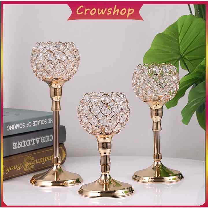 3 Height Golden Candle Holder