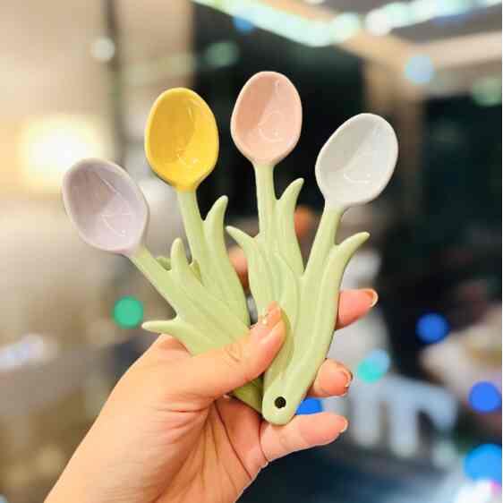 HUA Ceramic Colorful Tulip Spoon