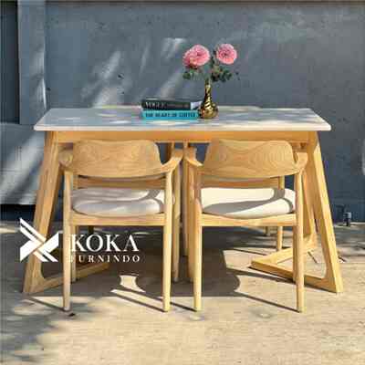 Dining set marmer cream