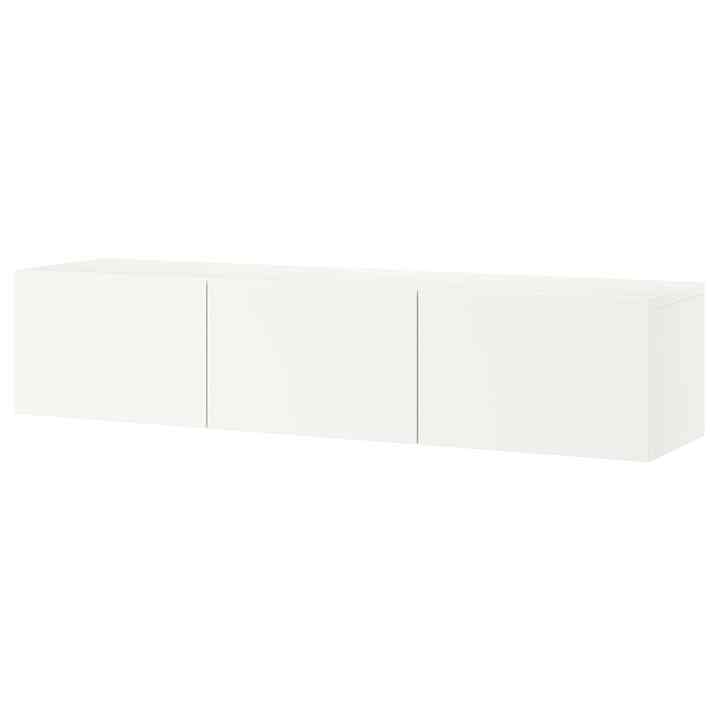 BESTÅ, Tv bench with doors, white/lappviken white, 180x42x38 cm