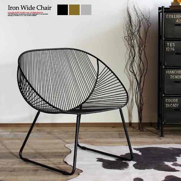 ワイヤーチェア アイアン［3色］