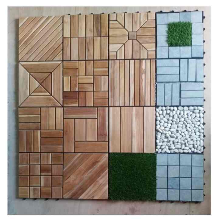 Decking Tile kayu Jati UK 30x30cm