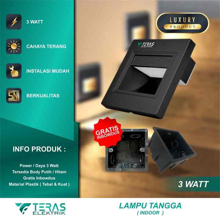 Lampu tangga led 3 Watt Warmwhite 3000k