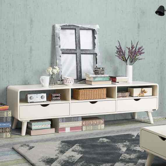 Modernica TV Cabinet 160 (Ivory)