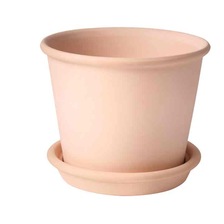 MUSKOTBLOMMA Pot tanaman dengan alas, dalam/luar ruang terracotta, 15 cm