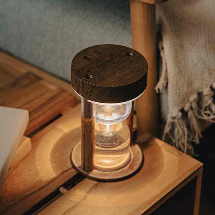 砂時計型コードレス加湿器 LCAHF001 ライト機能付