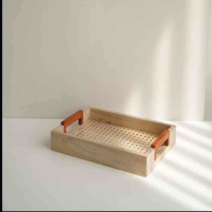 Nampan Baki Rotan Webbing