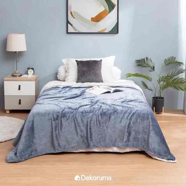 MAI Selimut Fleece - Denim Blue
