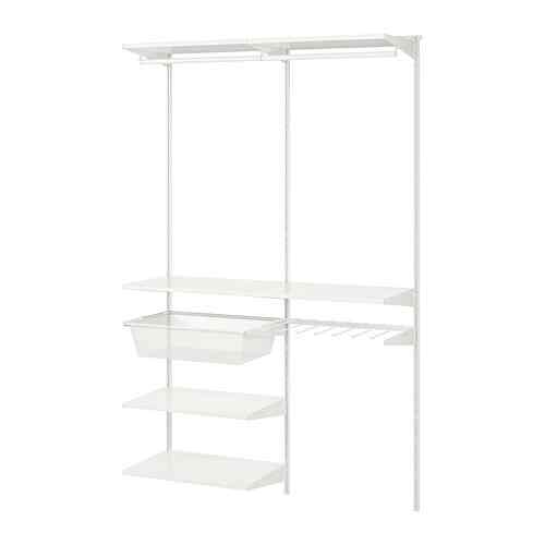 BOAXEL - Kombinasi lemari pakaian, putih, 125x40x201 cm