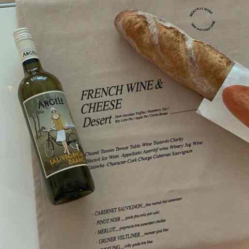 French Letter Napkin - French Wine