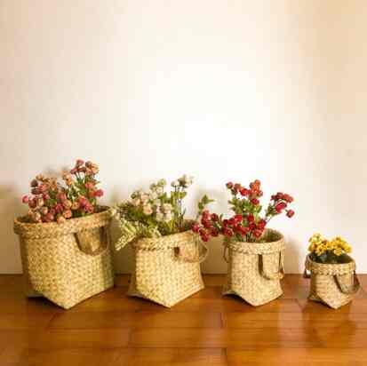 Bakul Purun Polos - Keranjang Purun, Bakul Pasar, Pot Purun