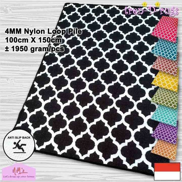 Tren-D-rugs Karpet permadani geometris anti slip 100 x 150 cm - NMs