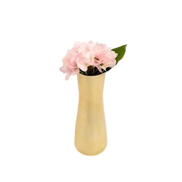 Sladko Tall Waistline Glass Clear Vase - Gold